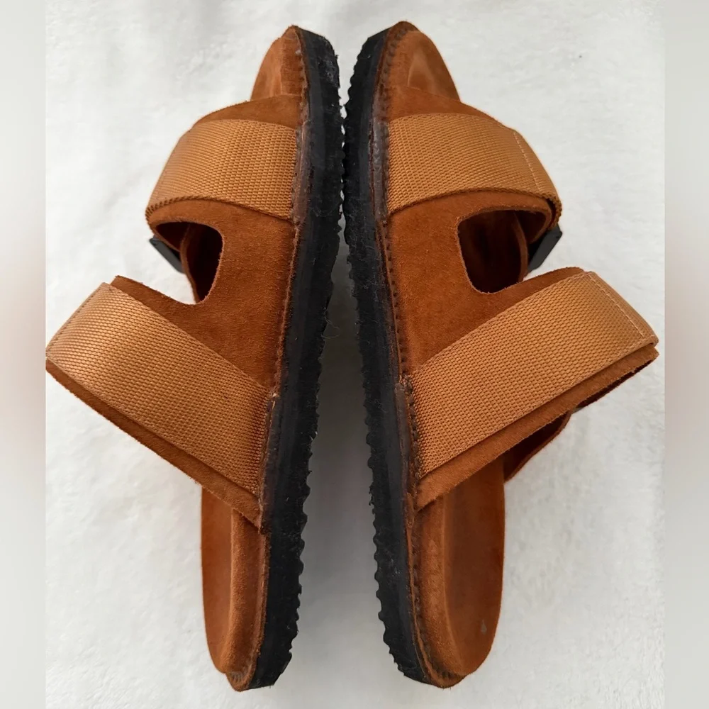 Buttero Double Strap Suede Sandals Chestnut Brown Sz US 8 = IT 41 Men’s